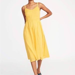 Old Navy XL striped cami dress in yellow